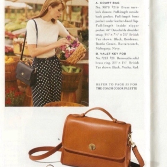 Coach Handbags - 1998 VTG Coach Court British Tan 9870
